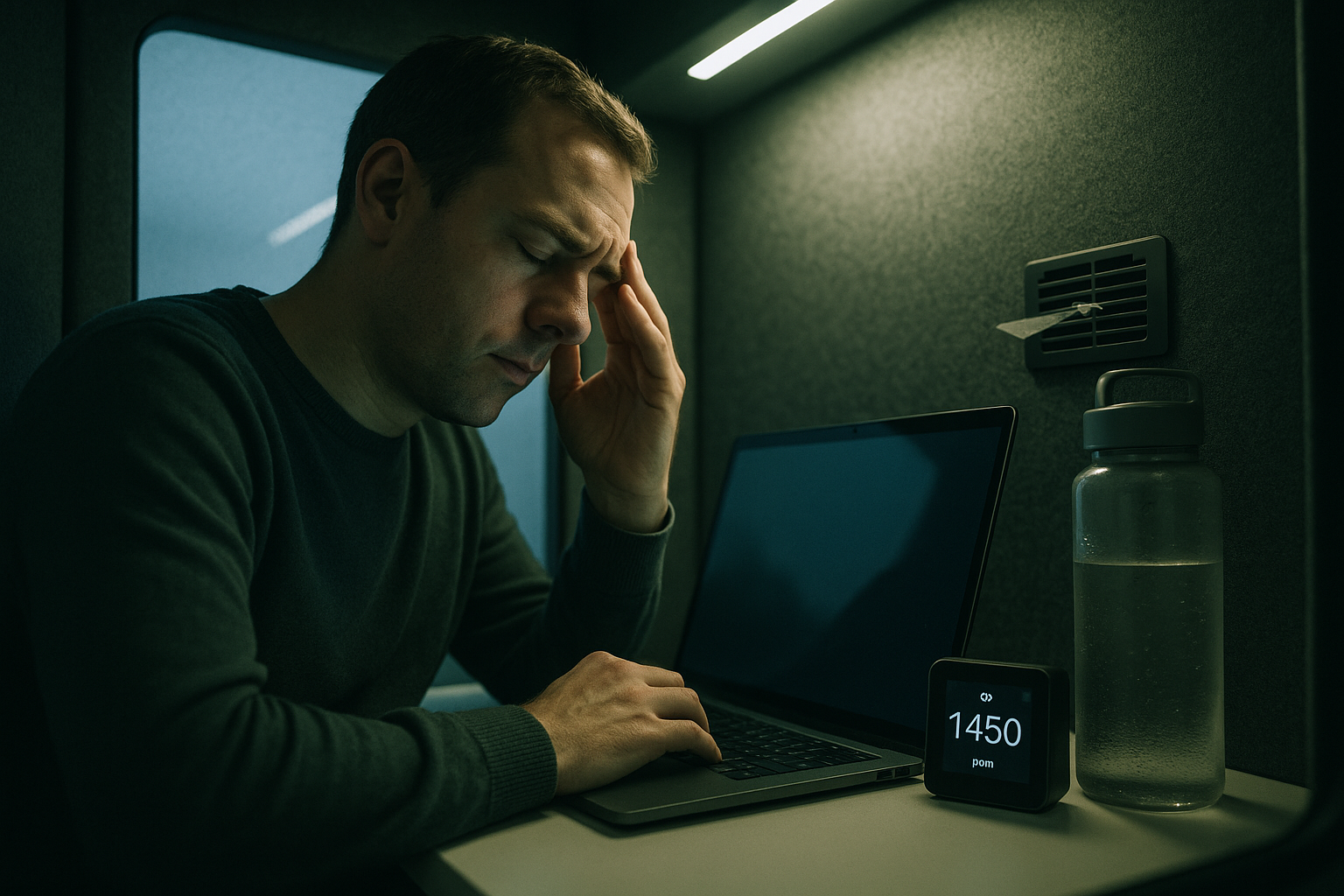 Ventilatiesysteem in geluidsdichte cabine