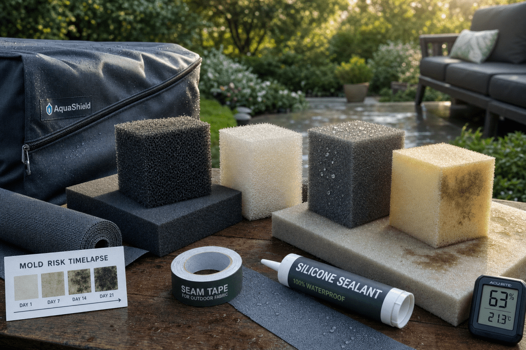 Is schuimrubber geschikt voor buitengebruik, en hoe bescherm je het tegen vocht, UV en schimmel?