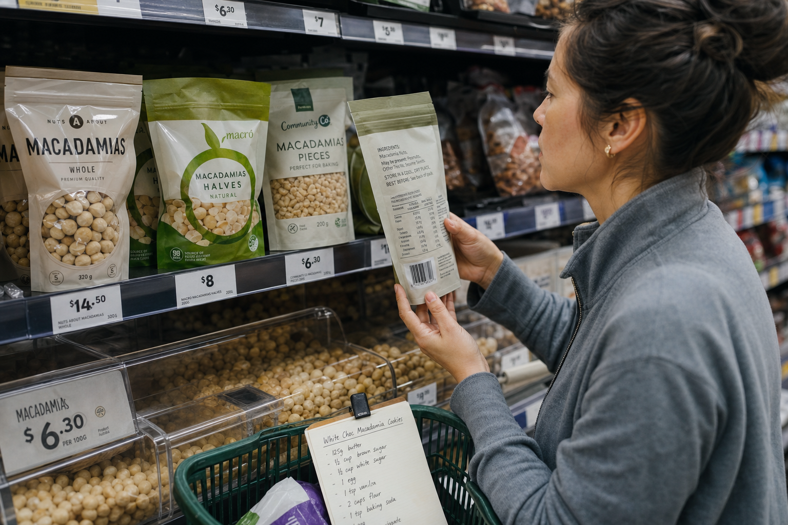 Kwaliteitsverschillen macadamia noten