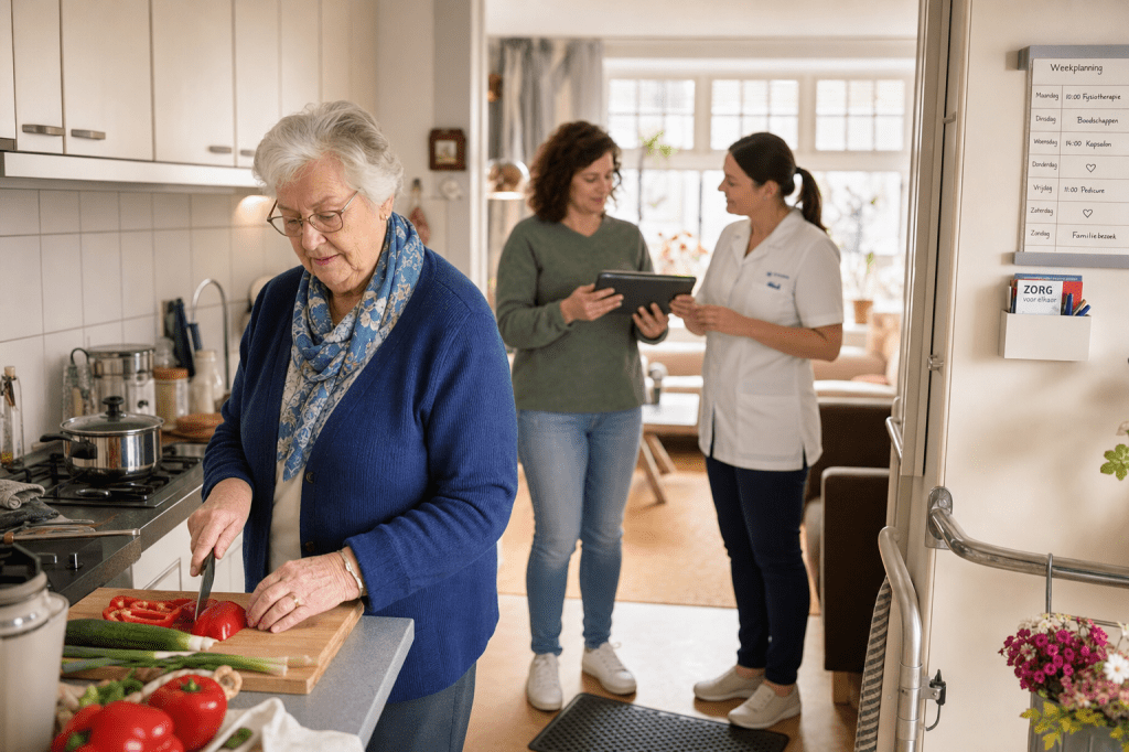 Hoe organiseer je mantelzorg en professionele thuiszorg zodat ouderen langer prettig en zelfstandig thuis kunnen blijven wonen?