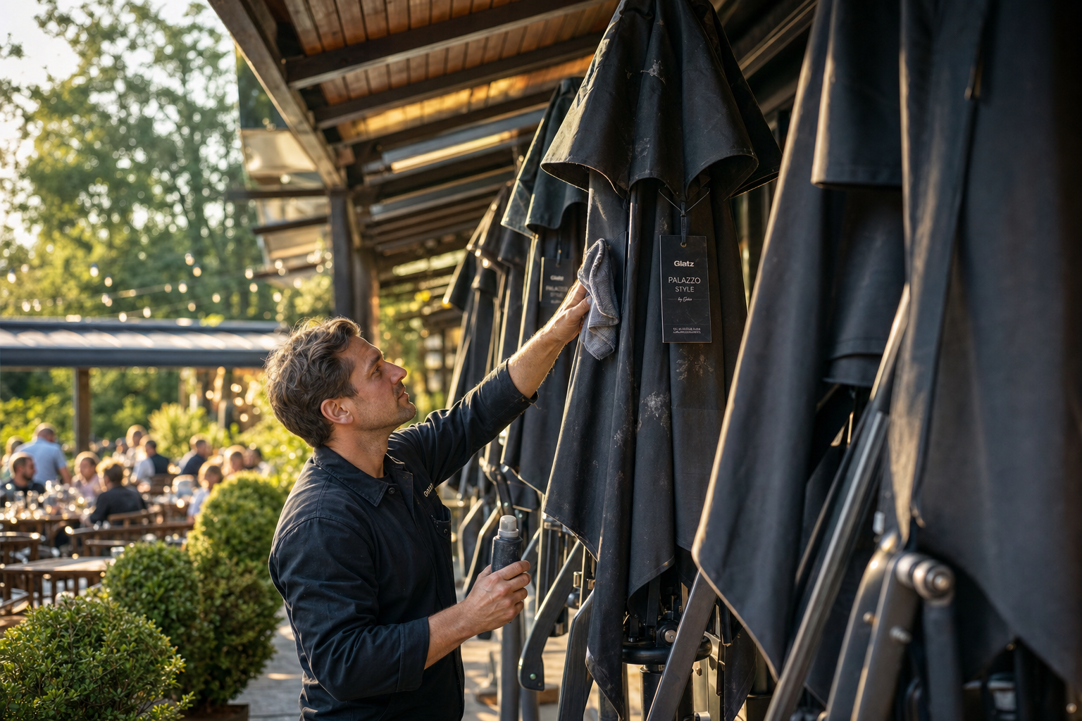 Preventief onderhoud horeca parasols